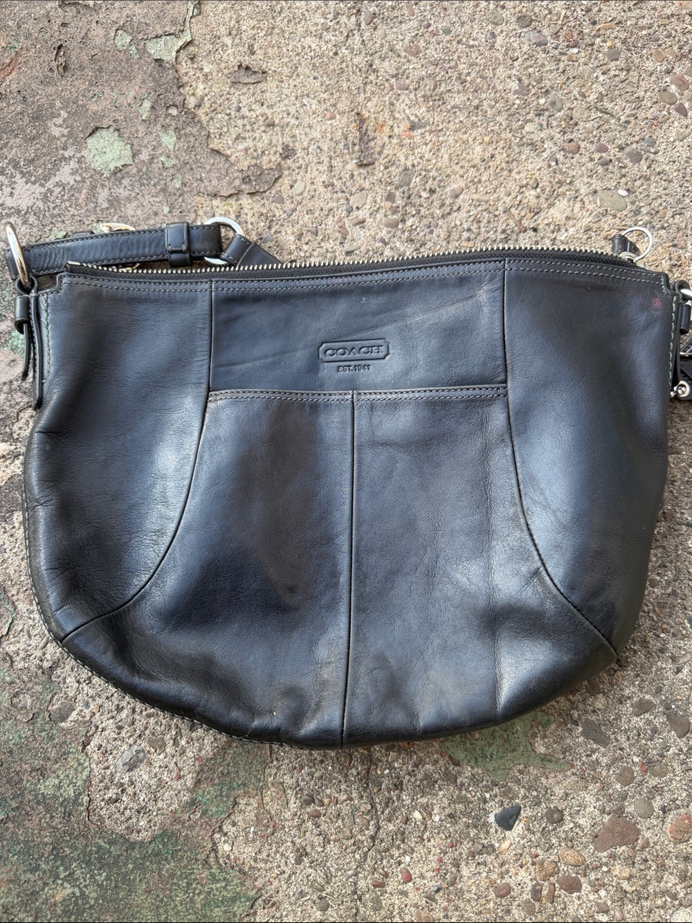 Coach Black Leather Shoulder Bag